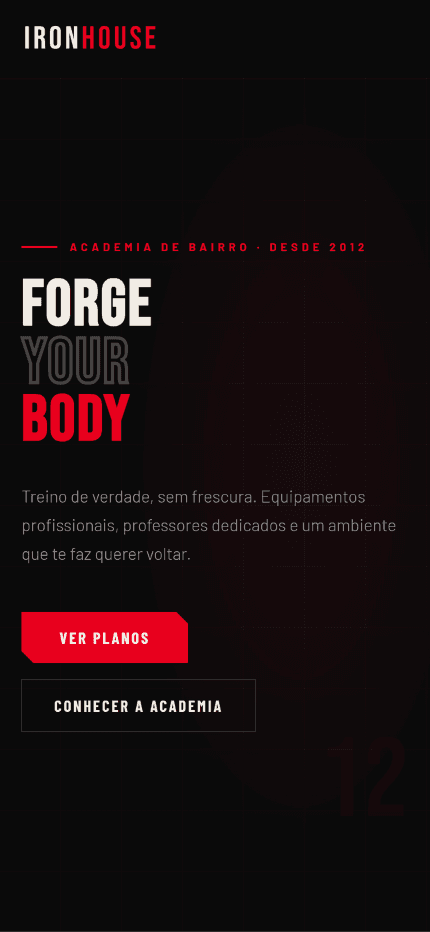 Página de captura para academia